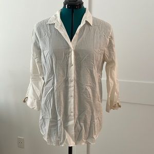 Sibel Sarah Button Down Half Sleeve Shirt Size M